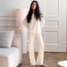European And American Cross-Border Milk Silk Sleeve Long Pants Loose Wearable Comfortable Pajama Set Autumn_ecoleips.com