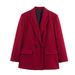European And American Cross-border Fashion Wholesale Women's Oversized Double-breasted Blazer_ecoleips.com