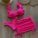 Women's Clothing New Bikini Suit Three Piece Suit Bikini High Waist Sexy Gathered Split Swimsuit Female_ecoleips.com