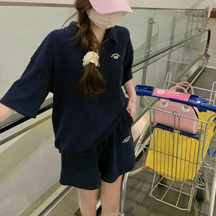 Women's Clothing Fashion Women's Sportswear Set Casual Style Two Piece Trendy Tea Toned Outfit Summer Complete Look_ecoleips.com