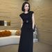 Official Image Europea Fashio 2025 Summer Loose High-Ed Feel Short Sleeve Top High Waist Skirt Two-Piece Set For_ecoleips.com