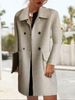 Elegant Oversized Wool Blend Trench Coat For Women - Loose Fit Mid-Length Coat With Double Breasted Design, Available In Multiple Colors_ecoleips.com