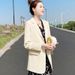 Women's Spring Autumn Blazer Mid-Length Petite Style Versatile Fashionable New Suit Outerwear_ecoleips.com