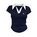 Slim Fit Polo Shirt Short Sleeve Breathable Stylish Embroidered Knight Design for Men And Women_ecoleips.com