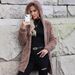 Flash Fleece Autumn And Winter New Women's Clothing Loose Hooded Long Cardigan Plush Jacket_ecoleips.com
