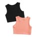 2023 European American Short-style Tank Top, Southeast Asian And African Girls' Camisole, Solid Color Children's Inner_ecoleips.com