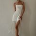 Women's Clothing Summer New Tassel Sexy Tube Top Slit Dress For Women_ecoleips.com