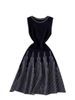 European And American Simple Sleeveless Round Neck Striped Knitted Dress Female Summer Waist Design Niche Fairy Mid Length Skirt_ecoleips.com