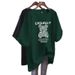 Women's Oversized Drop Shoulder T-Shirt | 100% Cotton Round Neck Tee | Mid-Length Casual Top_ecoleips.com