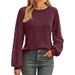 Women's Clothing New Women's Long Sleeved Round Neck T Shirt Lace Stitching Top_ecoleips.com