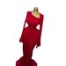 Women's Elegant Fashion Pleated Evening Dress Slanted Neck Long Style European And American Design Autumn New Arrival_ecoleips.com