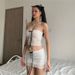 French Style Pure Desire Sexy Strapless Vest For Women, New Autumn Lace Slim Fit Inner Layer With Half Skirt Two-Piece_ecoleips.com