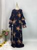 Ramadan Muslim Floral Print Chiffon Dress Boho Dress Three Layers Full Sleeves Bohemian Maxi Dresses For Women Chic Robe Longue_ecoleips.com