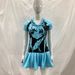 Anime Pixel Style Printed Dress for Women with Collar Short Sleeves Pleated Skirt Sweet Cool Girl Style Spring Summer Hot Dress_ecoleips.com