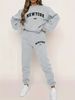 Women's Autumn And Winter Hip-hop Casual Street New York USA Letter Printed Round Neck Sweatshirt+sweatpants Set-492_ecoleips.com
