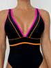 One Piece Sexy Black Swimsuit Women's European American Style Bikini 2024 Fashion_ecoleips.com