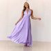 Elegant One Shoulder Pleated Long Dress Asymmetrical Neckline Waist Cinching Formal Solid Color European And American Style Cocktail Dress_ecoleips.com