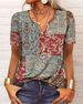 Women's Clothing Women's Loose Long Sleeve T-Shirt Floral V Neck Base Layer Top For Autumn/Winter For Formal & Casual For Women_ecoleips.com