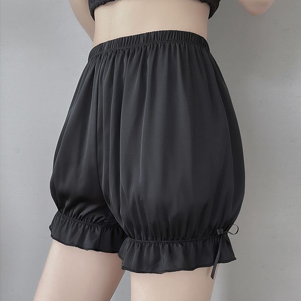 K Bow Tie Safety Pants For Women, Anti Slip Thin Fit, Loose Pumpkin Pants, Bottom Safety Shorts, Lantern Pants_ecoleips.com