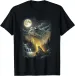 Women's T-Shirts Frog Howling To The Moon Vintage 90s Retro Animal Graphic T-Shirt_ecoleips.com