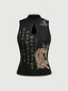 Golden Dragon Print Halter Neck Slim Fit Women's Top Cheongsam Collar Black Yellow Sexy Wholesale Trend 2026 National_ecoleips.com