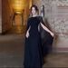 Elegant Black Embellished Evening Gown With Long Sleeves & High Neckline – Perfect For Weddings & Special Occasions (S-XXL)_ecoleips.com