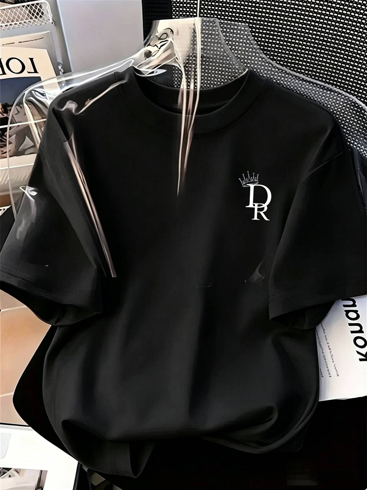 Women's Clothing Women's Simple Letter Print T-Shirt Summer New Cross Border Style Round Neck Short Sleeve Unisex Loose Fit Slimming Top_ecoleips.com