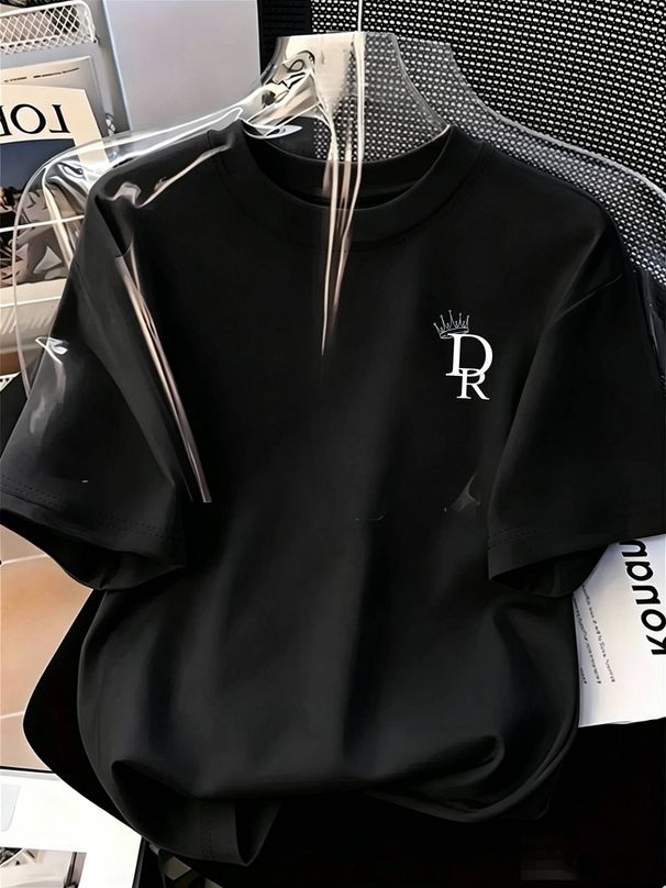 Women's Clothing Women's Simple Letter Print T-Shirt Summer New Cross Border Style Round Neck Short Sleeve Unisex Loose Fit Slimming Top_ecoleips.com