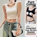 Women's Pure Cotton Camisole Short Sleeved Top with Integrated Bra Pads Sexy Summer Fashion_ecoleips.com