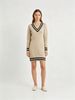 Lightweight Striped Rib Knit Dress, Skin-friendly Long Sleeve Dress_ecoleips.com