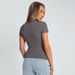 Aria Basics Aria Basics 2025 New Cross-Border Product: European And American Women's Fashion, Solid Color Top, Short-Sleeve Round Neck_ecoleips.com
