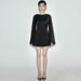 Summer New Arrival Women's Elegant Sexy Satin Back Hollow out Long Sleeve Dress European American High End Cross Border 2025_ecoleips.com