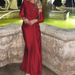 Elegant Long Sleeve Evening Dress – Slim Fit Round Neck Party Gown For Women_ecoleips.com