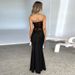 Summer New 2025 European American Style Sleeveless Backless Slim Fit Mermaid Dress Lace Trimmed Strapless Long Gown_ecoleips.com