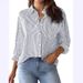 Women's Clothing New Printed Striped Cardigan Tops Casual Fashion Long Sleeved Shirt_ecoleips.com