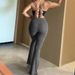 New Women's Bell Bottoms Cross High Waist Tight Sports Fitness Casual Fashion Trousers_ecoleips.com