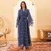 Women's Clothing Middle Eastern Muslim Robe Mesh Embroidery Dubai Saudi Dress Elegant Two Piece Robe_ecoleips.com