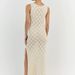 European And American Cross-Border New Women's Sexy Sheer Crochet Hollow Knitted Long Dress Wholesale_ecoleips.com