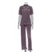 Women's Clothing Short-sleeved Shirt Elegant Pleated High Waist Wide-leg Pants Set_ecoleips.com