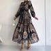 Women's Clothing New Print With Belt Long Fashionable And Elegant Dress_ecoleips.com