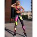 Color Blocked Printed Sports Bra And Leggings Women's Fashion Sportswear Set_ecoleips.com
