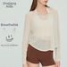 Women's Bamboo Yarn Long Sleeve V-Neck Yoga Top Aqua Loose Fit Casual Sportswear Home Wear_ecoleips.com