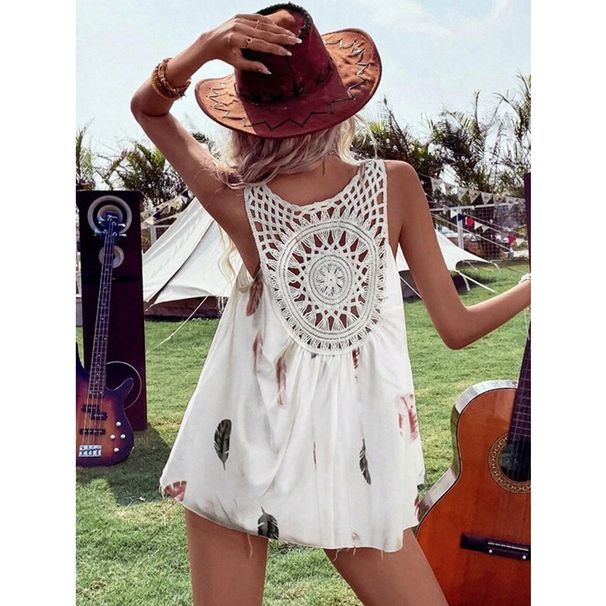 New Simple Back Lace Lace Hollow Vest_ecoleips.com
