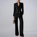 Women's Professional Blazer And Trousers Set - Solid Color Lapel Suit For Office Wear Elevate Professional Presence_ecoleips.com