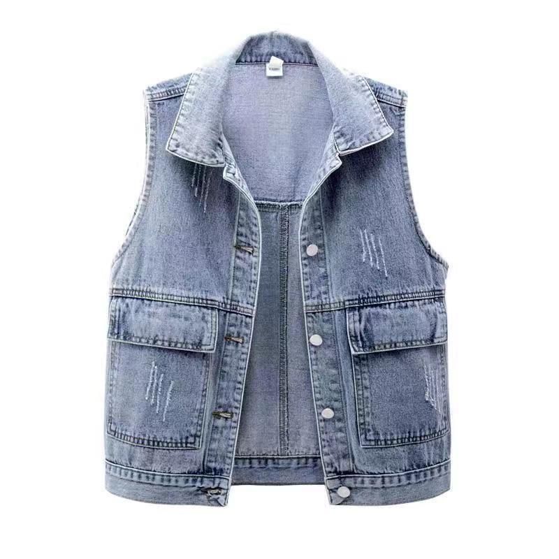 Women's Clothing Women's Thick Denim Jacket With Faux Fur Collar - Winter Warm Fleece Lined Coat, Oversized Loose Fit, Casual Chic Outerwear_ecoleips.com