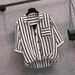 Women's Slimming Chic Korean Style Striped Shirt Casual Versatile Top For Spring_ecoleips.com