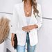 Women's Clothing Fashion Solid Color All match Long Sleeve Suit Jacket Women's Clothing_ecoleips.com