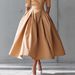 Women's Fashionable Casual Elegant A-Line Dress European American Style Three Quarter Sleeve Solid Color Personalized Design_ecoleips.com
