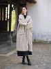 girl And Linen Women's Clothing Retro Artistic Ramie Tie-Dye Coat Cool Zen Style Versatile Warm Tie Cotton Robe_ecoleips.com