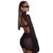 Women's Clothing Summer New Women's Clothing Backless Mesh Trumpet Sleeve Short Sexy Hot Girl Hip Dress_ecoleips.com